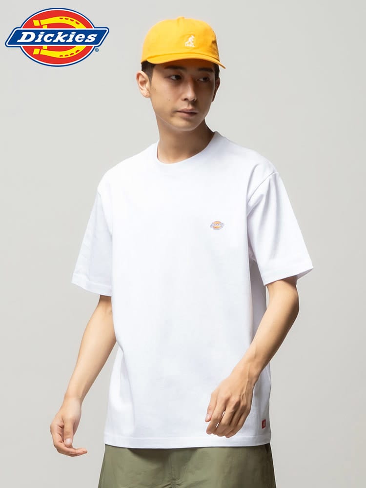 Dickies (ディッキーズ) 綿100％ ミニワッペン付き クルーネック 半袖 Tシャツ