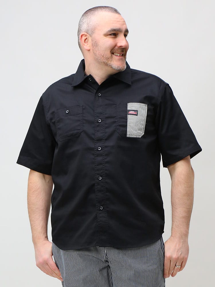 大きいサイズ メンズ GENUINE DICKIES (ジェニュインディッキーズ) ツイル ポケット 半袖 ワークシャツ