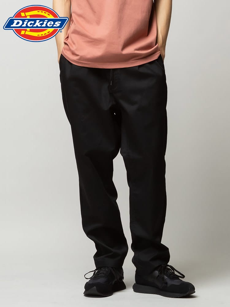 Dickies (ディッキーズ) ツイル 無地 テーパード イージーパンツ