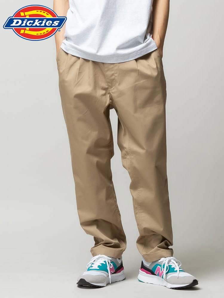 Dickies (ディッキーズ) ツイル 無地 テーパード イージーパンツ