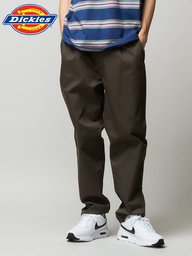 Dickies (ディッキーズ) ツイル 無地 テーパード イージーパンツ