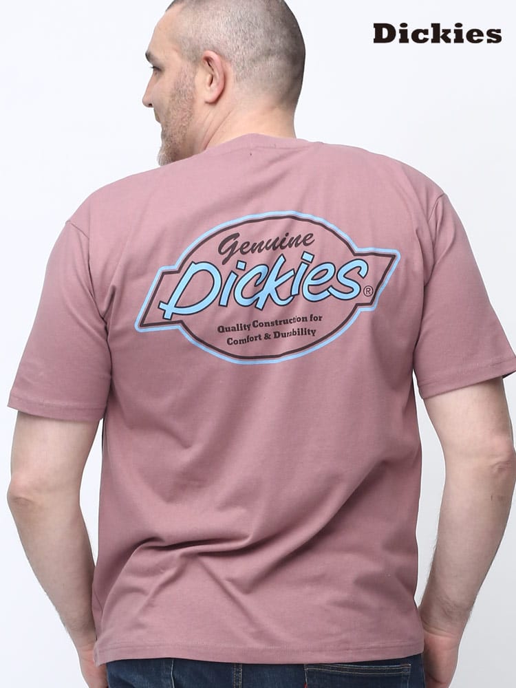 大きいサイズ メンズ GENUINE DICKIES (ジェニュインディッキーズ) バックプリント クルーネック 半袖 Tシャツ