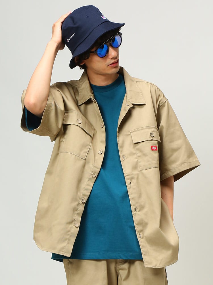 Dickies (ディッキーズ) ツイル ポケット 半袖 ワークシャツ
