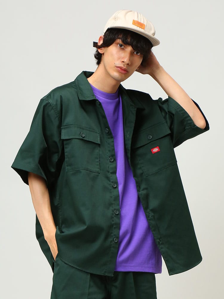 Dickies (ディッキーズ) ツイル ポケット 半袖 ワークシャツ