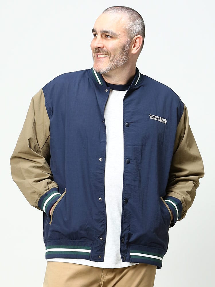 大きいサイズ メンズ CONVERSE (コンバース) 撥水 ナイロンワッシャー スタジャン