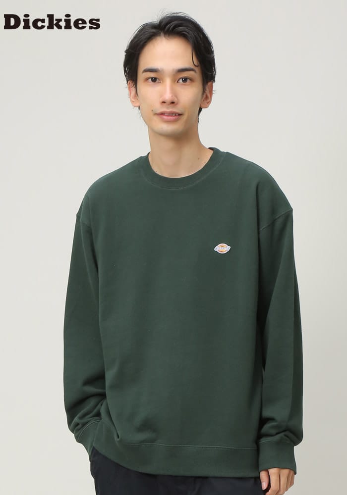 Dickies (ディッキーズ) 裏毛 ワンポイント クルーネック トレーナー