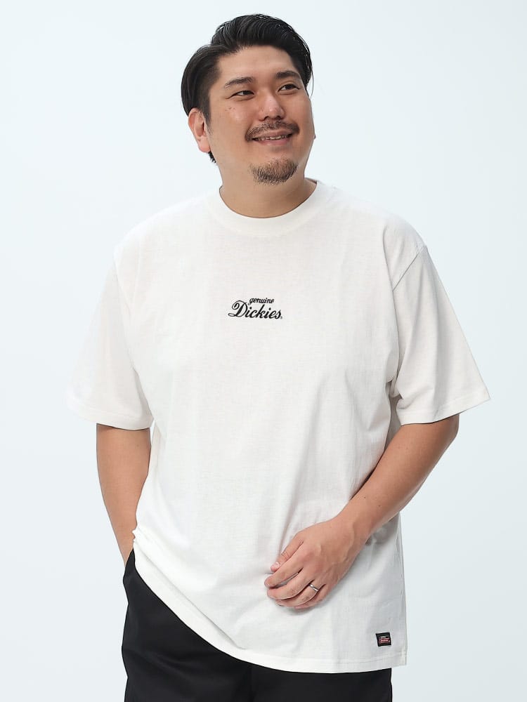 在庫処分 返品交換不可 大きいサイズ メンズ Dickies (ディッキーズ) バックプリント クルーネック 半袖 Tシャツ