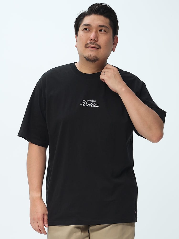 在庫処分 返品交換不可 大きいサイズ メンズ Dickies (ディッキーズ) バックプリント クルーネック 半袖 Tシャツ