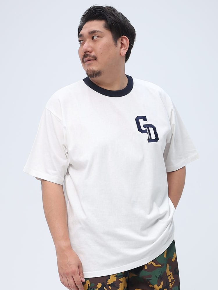 大きいサイズ メンズ GENUINE DICKIES (ジェニュインディッキーズ) 天竺 胸ロゴ クルーネック 半袖 Tシャツ