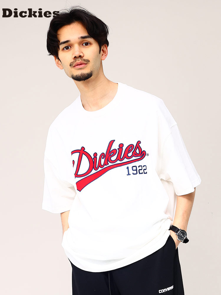 ディッキーズ Tシャツ カレッジロゴ  Dickies 天竺クルーネック 半袖