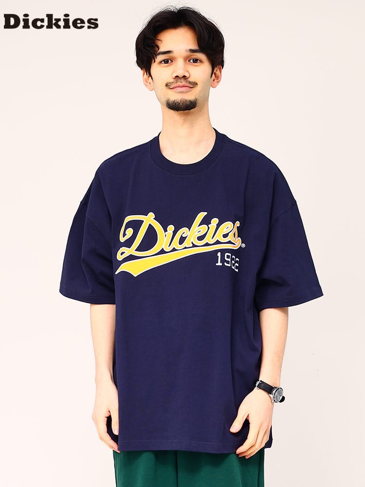 ディッキーズ Tシャツ カレッジロゴ  Dickies 天竺クルーネック 半袖