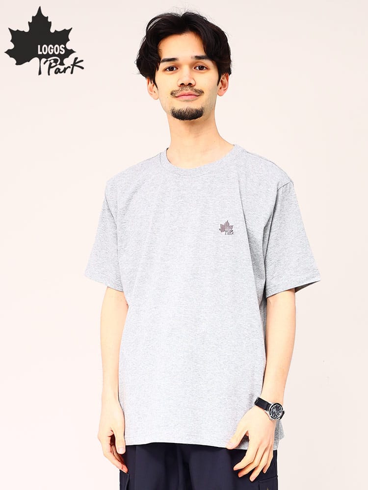 ロゴス パーク Tシャツ 吸汗速乾 胸ロゴ  LOGOS park 天竺 クルーネック 半袖