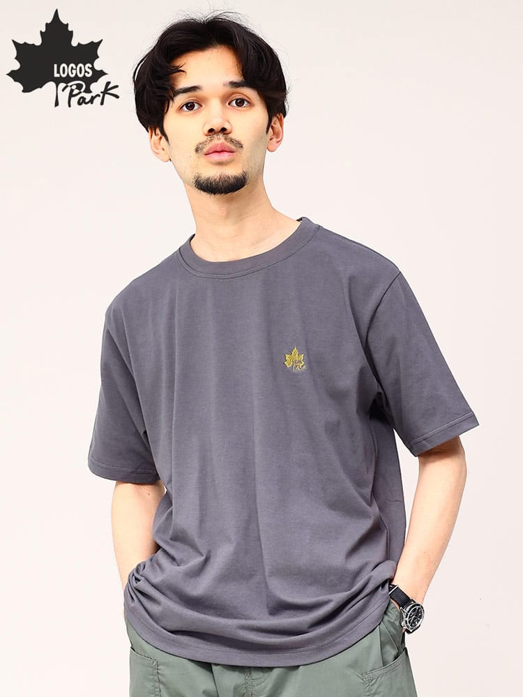 ロゴス パーク Tシャツ 吸汗速乾 胸ロゴ  LOGOS park 天竺 クルーネック 半袖