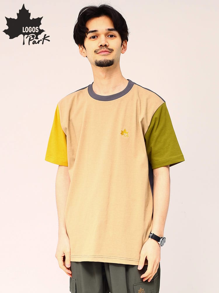 ロゴス パーク Tシャツ 吸汗速乾 胸ロゴ  LOGOS park 天竺 クルーネック 半袖