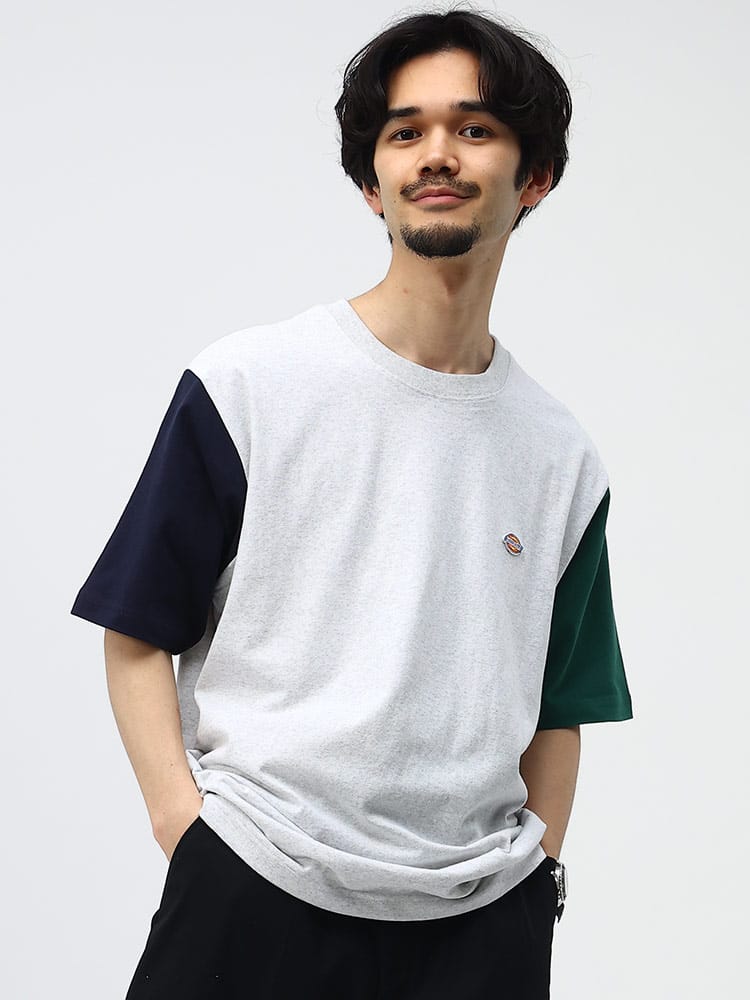 Dickies (ディッキーズ) 天竺 ミニワッペン クルーネック 半袖 Tシャツ