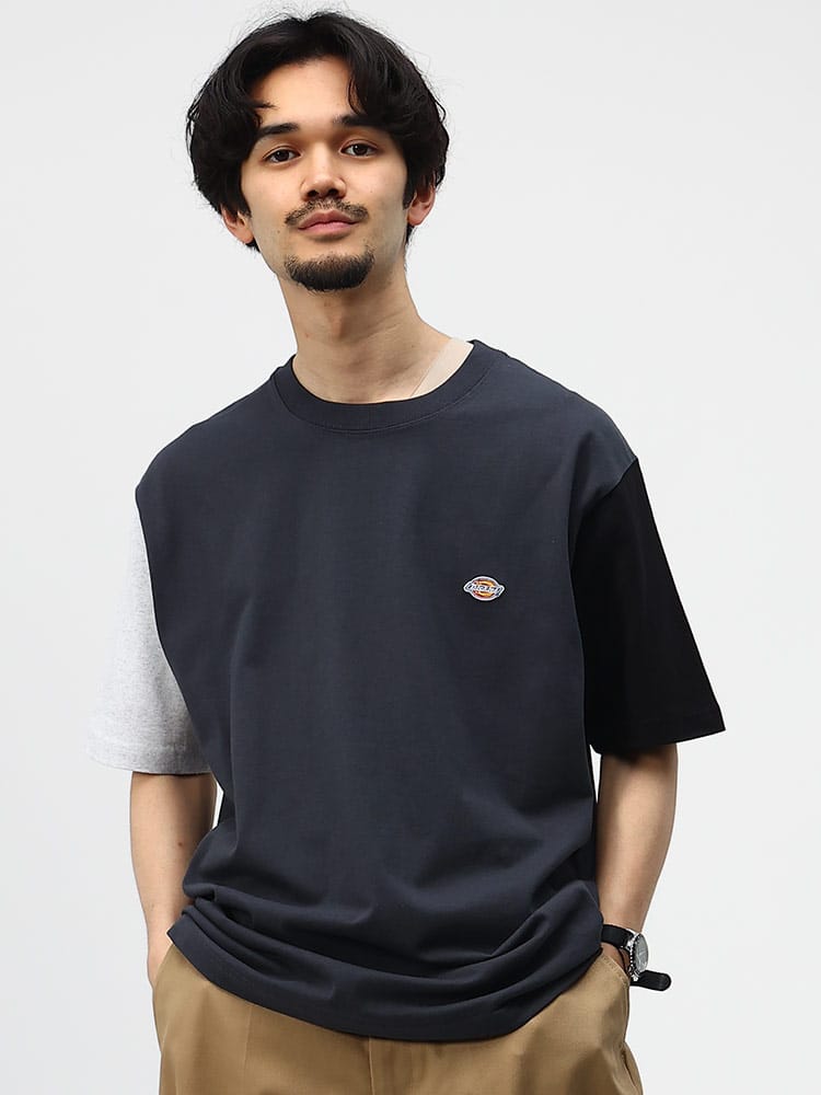Dickies (ディッキーズ) 天竺 ミニワッペン クルーネック 半袖 Tシャツ