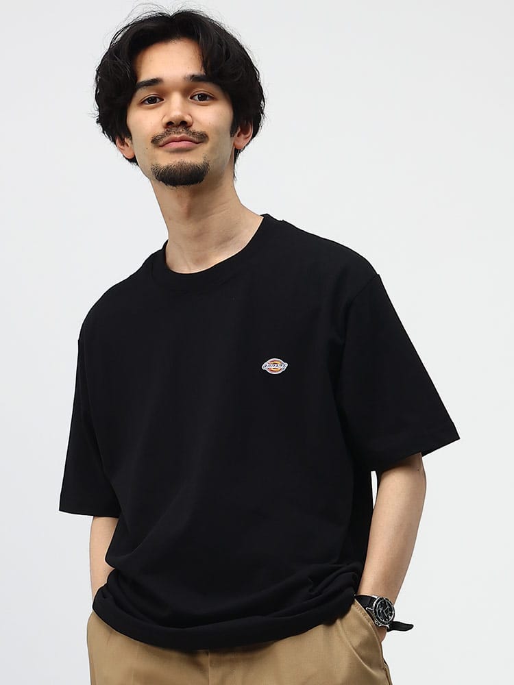 Dickies (ディッキーズ) 天竺 ミニワッペン クルーネック 半袖 Tシャツ