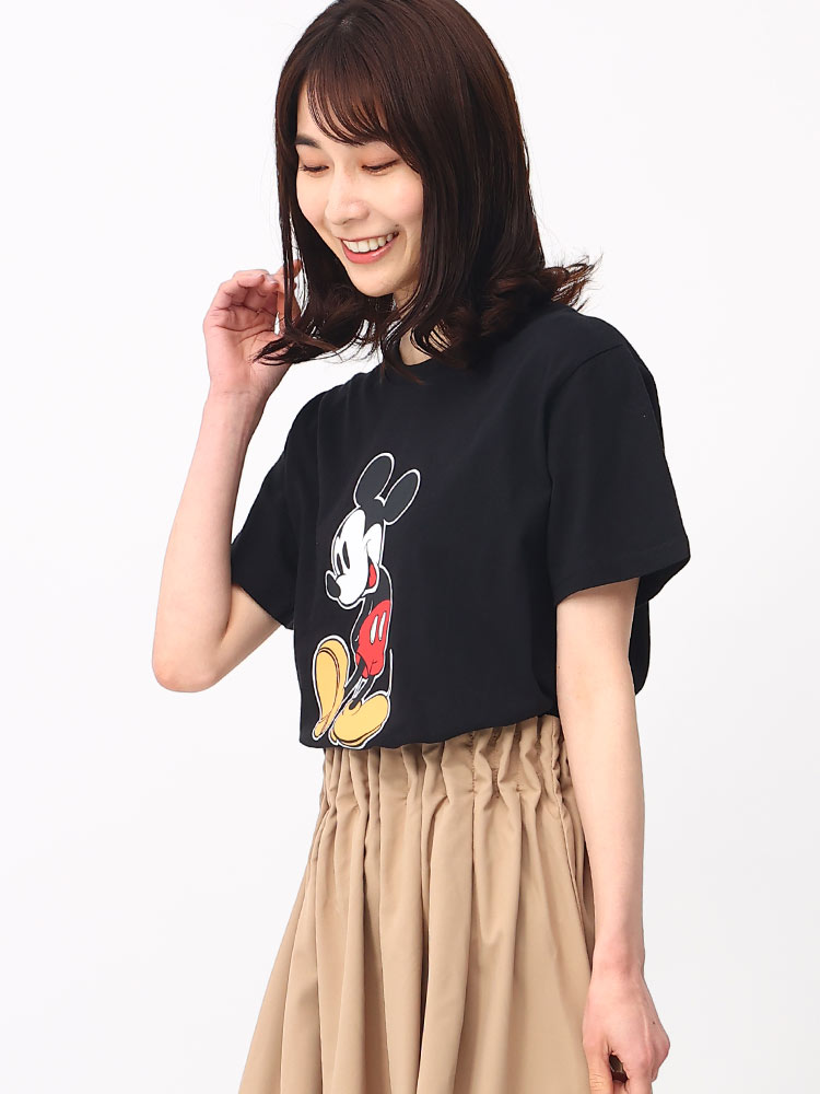 Disney (ディズニー) ミッキーマウス クルーネック 半袖 Tシャツ【MLS】 | 大きいサイズの服【サカゼン公式通販】