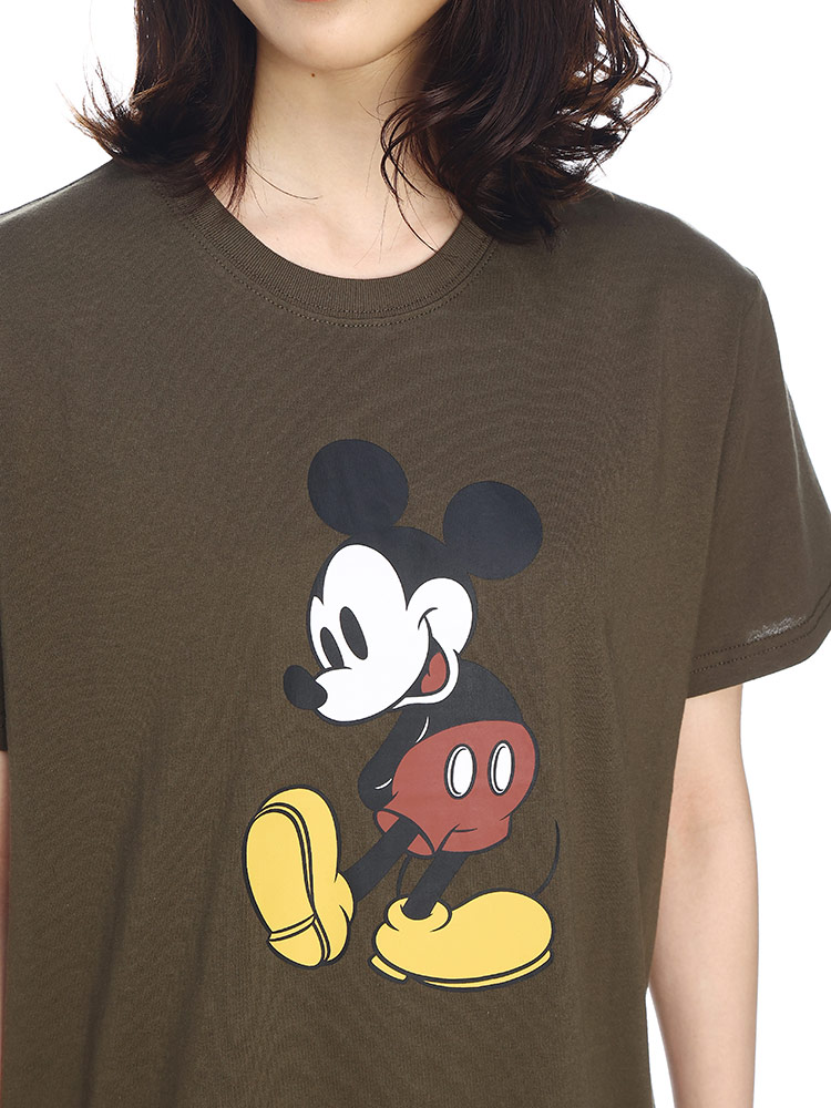 Disney (ディズニー) ミッキーマウス クルーネック 半袖 Tシャツ【MLS