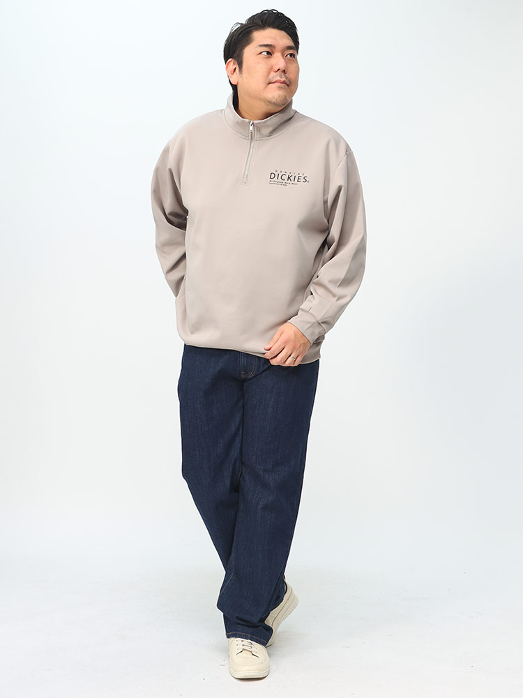 ロゴプリント ハーフジップ トレーナー genuine dickies ジェニュイン