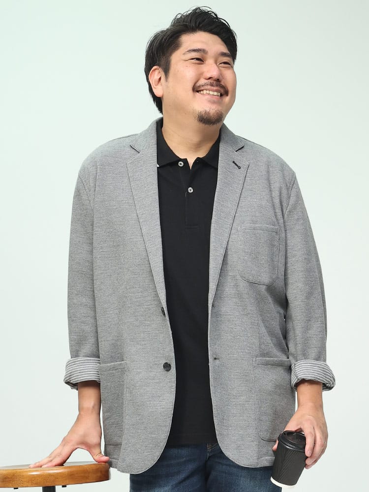 大きいサイズ ジャケット メンズ (LOUIS CHAVLON) ルイシャブロン カットジャケット シングル