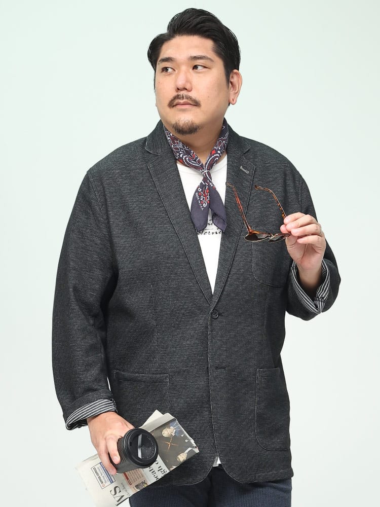 大きいサイズ ジャケット メンズ (LOUIS CHAVLON) ルイシャブロン カットジャケット シングル