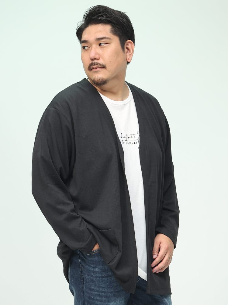 在庫処分 返品交換不可 2枚セット カーディガン 半袖 Tシャツ (LOUIS CHAVLON) ルイシャブロン 大きいサイズ メンズ