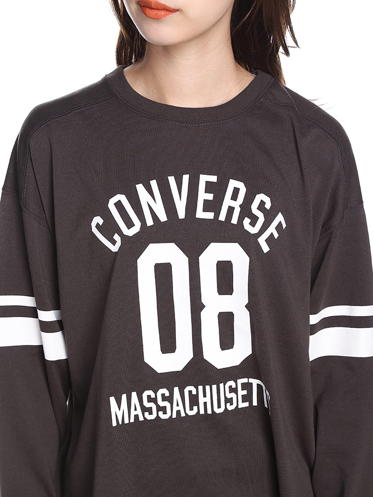 CONVERSE (コンバース) プリント クルーネック フットボール Tシャツ