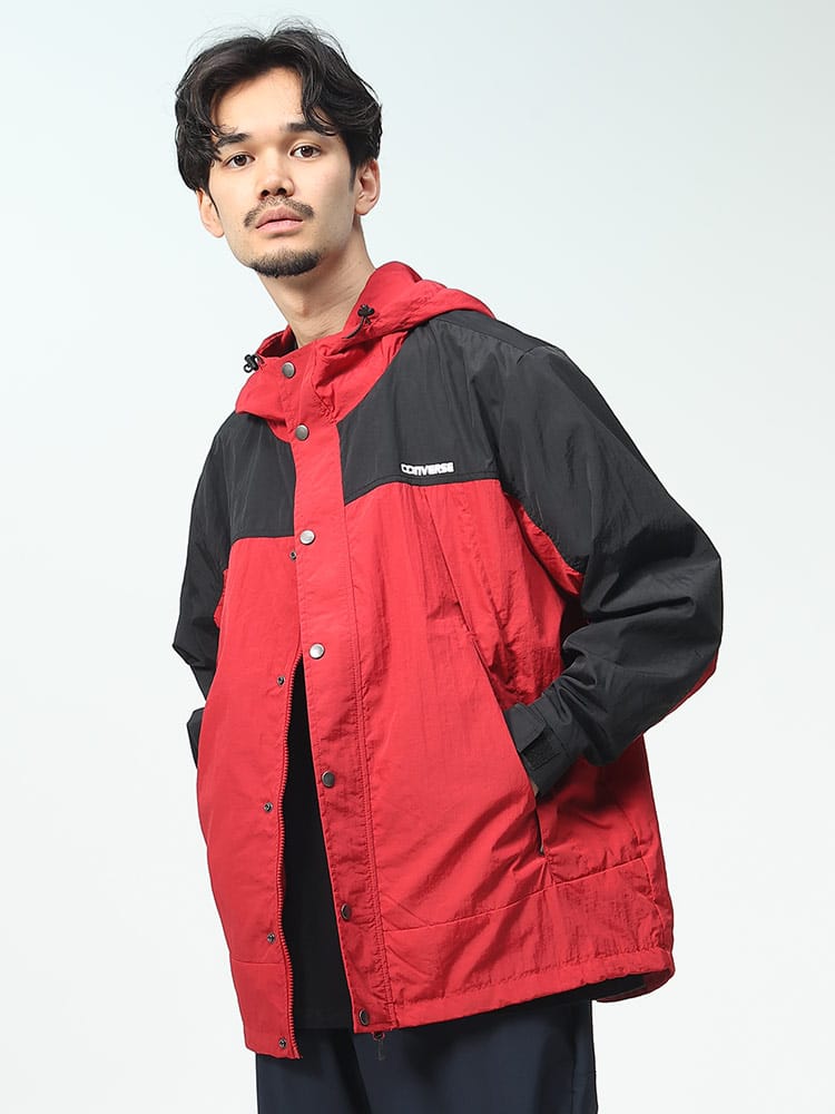 CONVERSE (コンバース) 撥水加工 切り替え フルジップ マウンテンパーカー