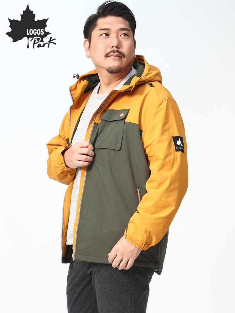 在庫処分 返品交換不可 LOGOS park ロゴスパーク マウンテンパーカー 撥水 ナイロン パーカー 大きいサイズ メンズ ウィンドブレーカー アウトドア ブランド