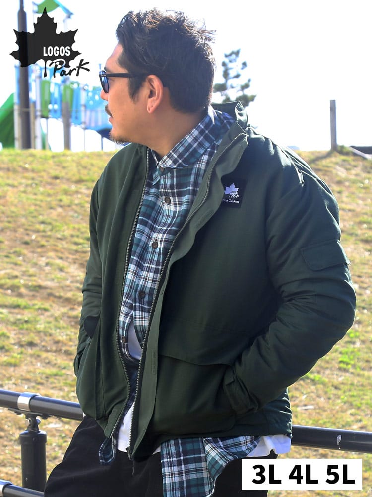 在庫処分 返品交換不可 LOGOS park ロゴスパーク ショートジャケット 大きいサイズ メンズ 撥水 アウトドア ブランド アウター