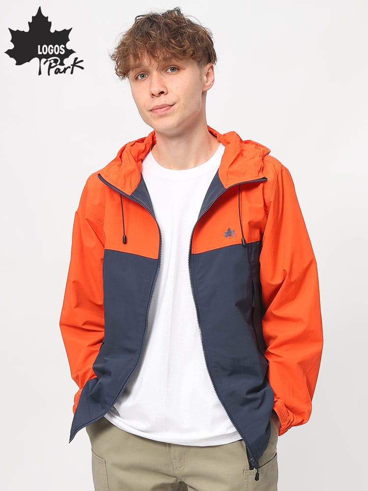LOGOS park (ロゴス パーク) 撥水 ナイロン フルジップ 裏メッシュ ウインドブレーカー