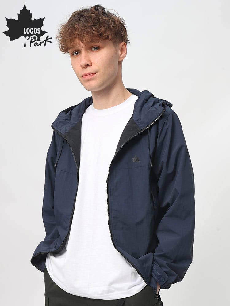 LOGOS park (ロゴス パーク) 撥水 ナイロン フルジップ 裏メッシュ ウインドブレーカー
