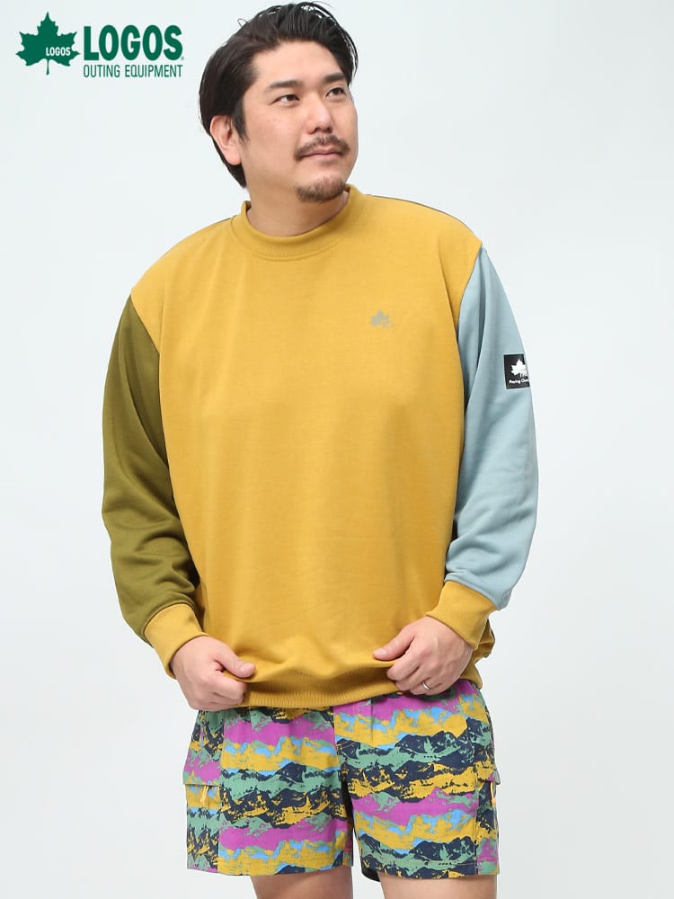 LOGOS park ロゴス パーク トレーナー ロゴ プリント スウェット アウトドア ブランド トップス 大きいサイズ メンズ 