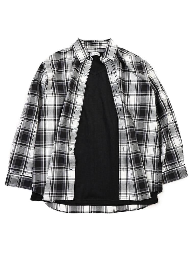 半袖 Tシャツ 長袖シャツ セット Vネック アンサンブルシャツ 2枚セット シャツ ポケット 長袖 大きいサイズ メンズ
