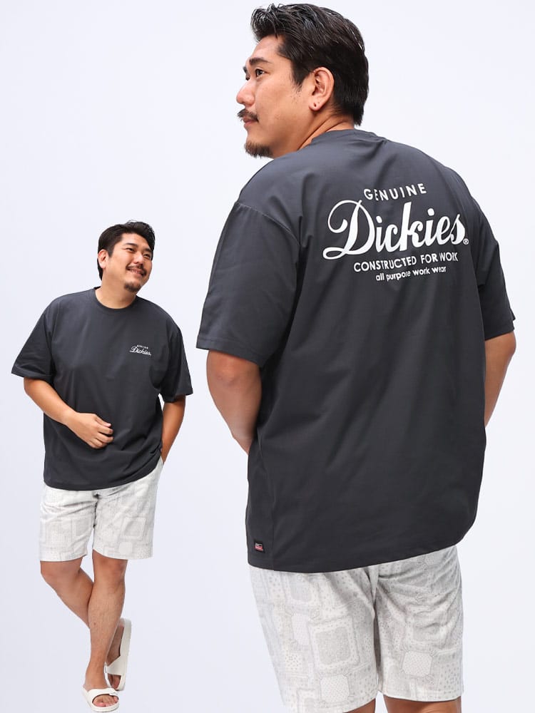 半袖 Ｔシャツ 吸汗速乾 フロント刺繍 バックプリント 大きいサイズ メンズ