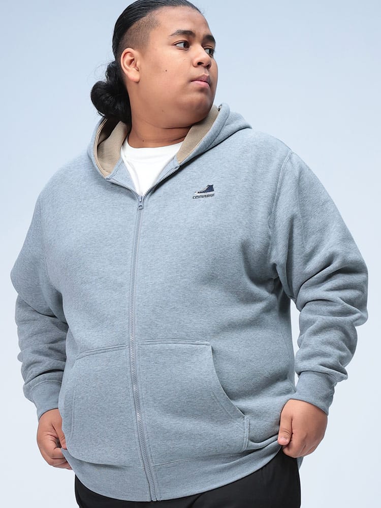 フルジップ パーカー 裏起毛 フード裏ニット スニーカー刺繍 トップス フード 暖かい 秋冬 大きいサイズ メンズ