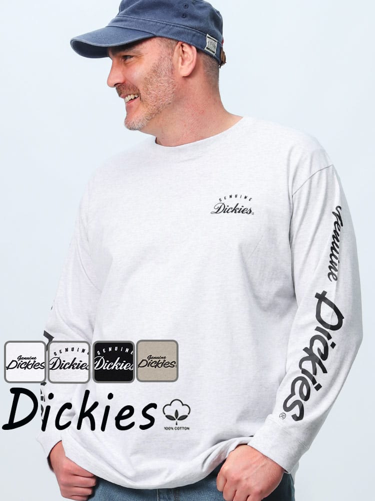 長袖 Tシャツ 袖＆バックプリント クルーネック トップス ロンT プリント 大きいサイズ メンズ