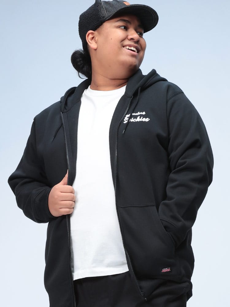 パーカー 裏起毛 ワンポイント刺繍 フルジップ トップス  フード 暖かい 秋冬 大きいサイズ メンズ