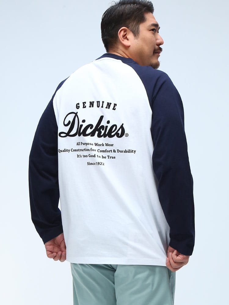 長袖 Tシャツ コットン 袖ラインプリント＆ラグラン切替 トップス ロンT プリント 大きいサイズ メンズ