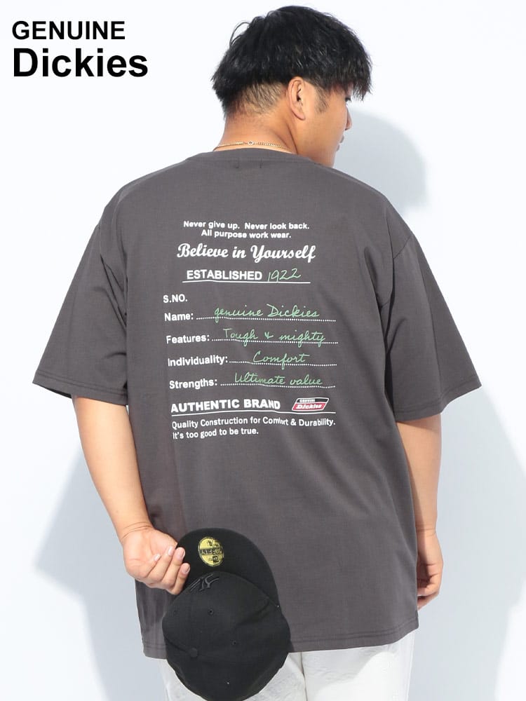 Dickies (ディッキーズ) 天竺 バックプリント クルーネック 半袖 Tシャツ