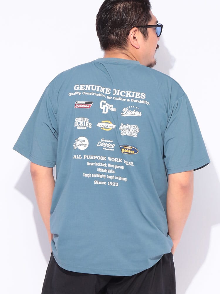 半袖 Tシャツ 吸汗速乾 綿タッチポリエステル クルーネック トップス ドライ プリント 春 夏 大きいサイズ メンズ