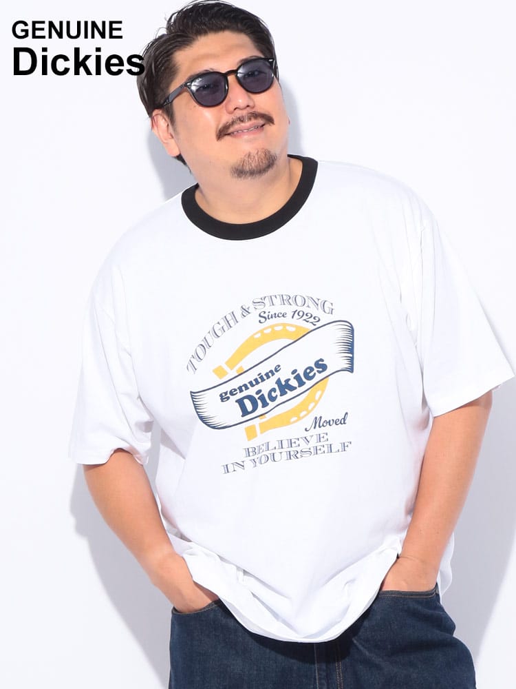 半袖 Tシャツ 天竺リンガー プリント トップス 春 夏 大きいサイズ メンズ