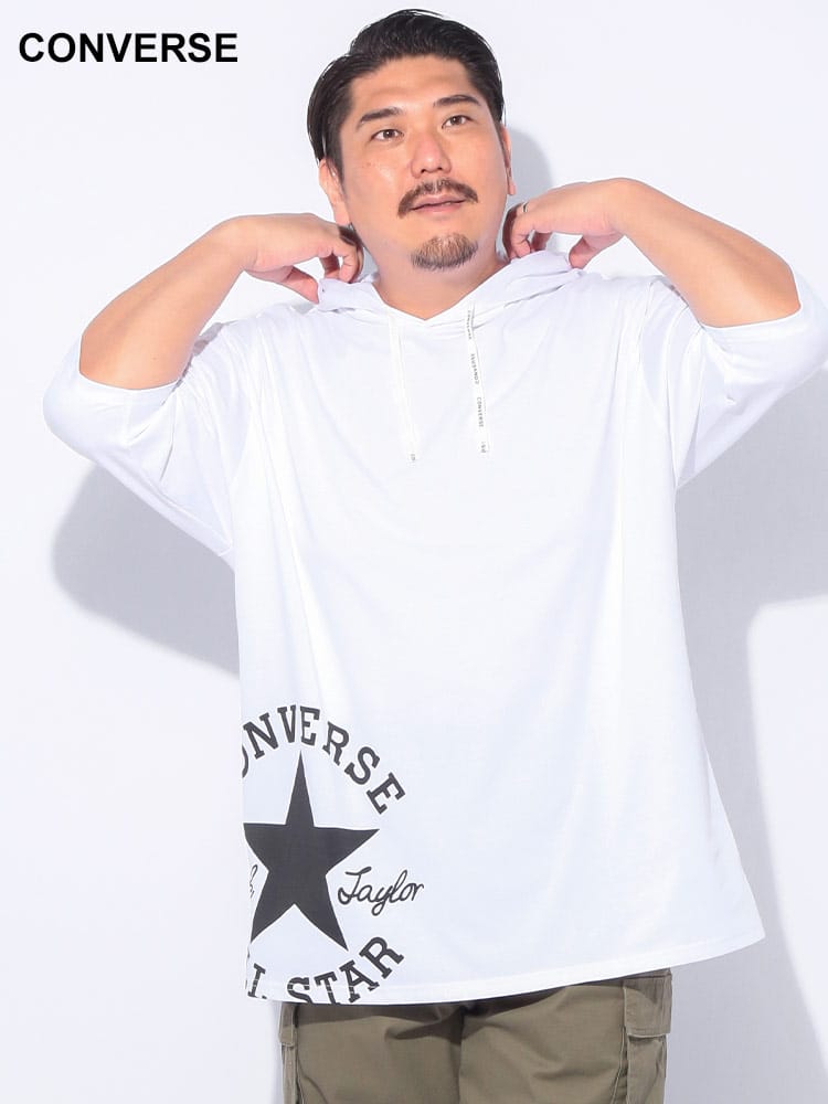 5分丈 フード付き Tシャツ  吸汗速乾 UVカット パーカー トップス プルパーカー 大きいサイズ メンズ