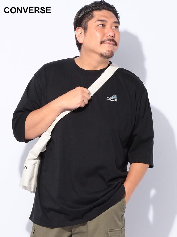 5分丈 Tシャツ ドライ プリント/ワンポイント刺繍  吸汗速乾 UVカット トップス 春 夏 大きいサイズ メンズ
