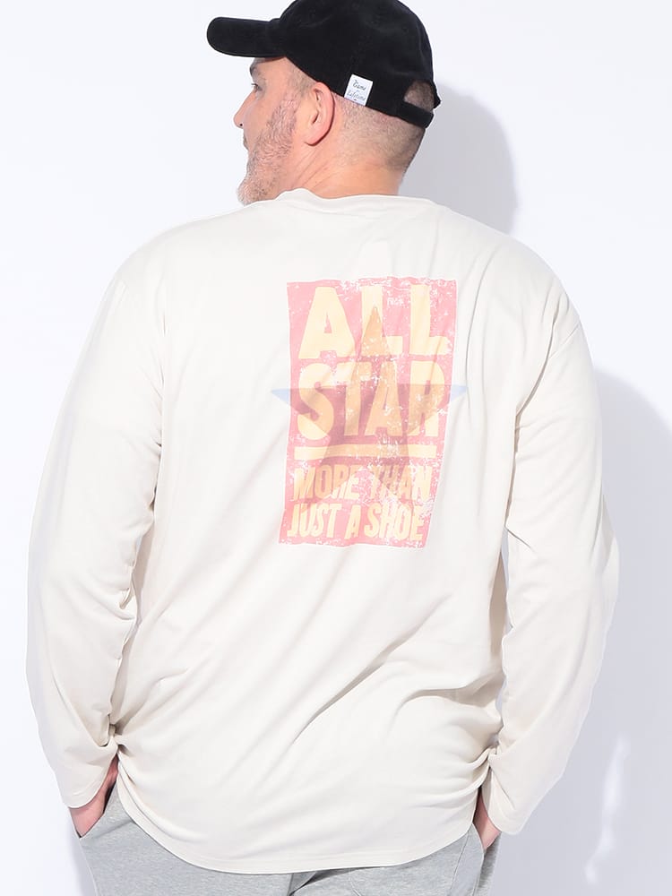 長袖 Tシャツ スウェット パーカー バックプリント ピグメント クルーネック  トップス ロンT インナー 大きいサイズ メンズ