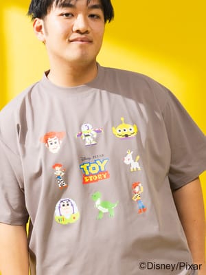 ディズニー / Tシャツ 半袖 メンズ 大きいサイズ 『モンスターズ・インク』 『トイ・ストーリー』デザインTシャツ / ピクサー キャラクター 総柄 / サカゼン80周年記念 オリジナルデザイン