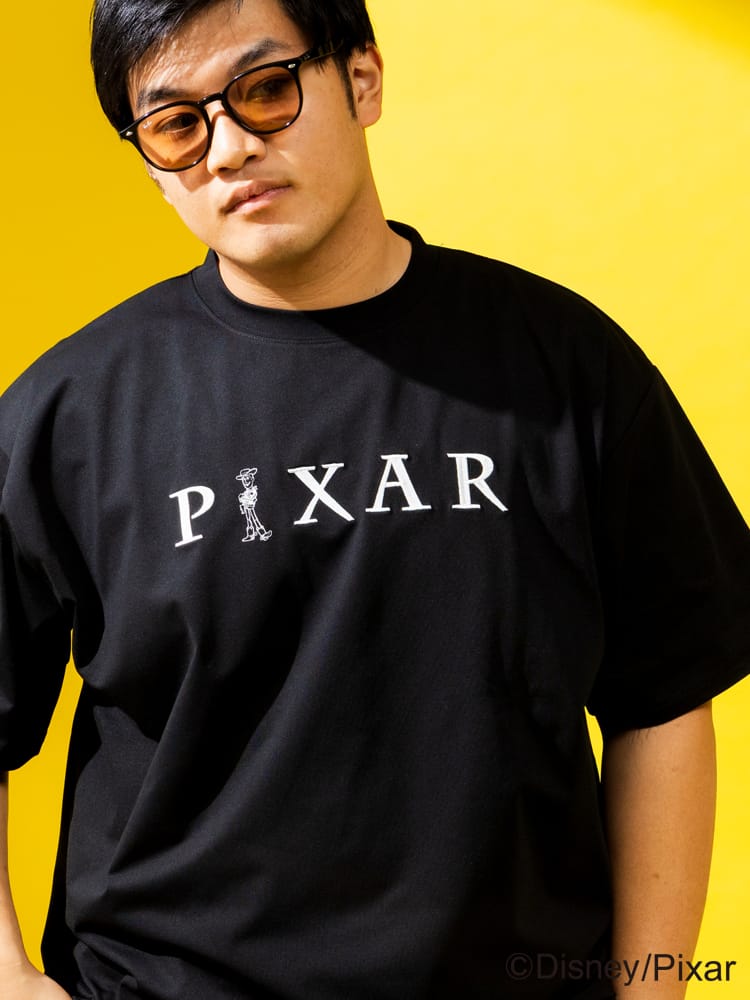 ディズニー Tシャツ 半袖 メンズ 大きいサイズ 『モンスターズ・インク』 『トイ・ストーリー』デザインTシャツ ピクサー キャラクター 総柄 サカゼン80周年記念 オリジナルデザイン