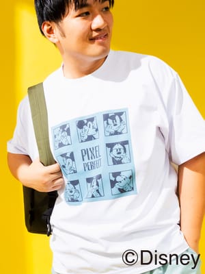ディズニー / Tシャツ 半袖 メンズ 大きいサイズ 『ミッキー』 『ベイマックス』デザインTシャツ / ピクサー キャラクター 総柄 / サカゼン80周年記念 オリジナルデザイン