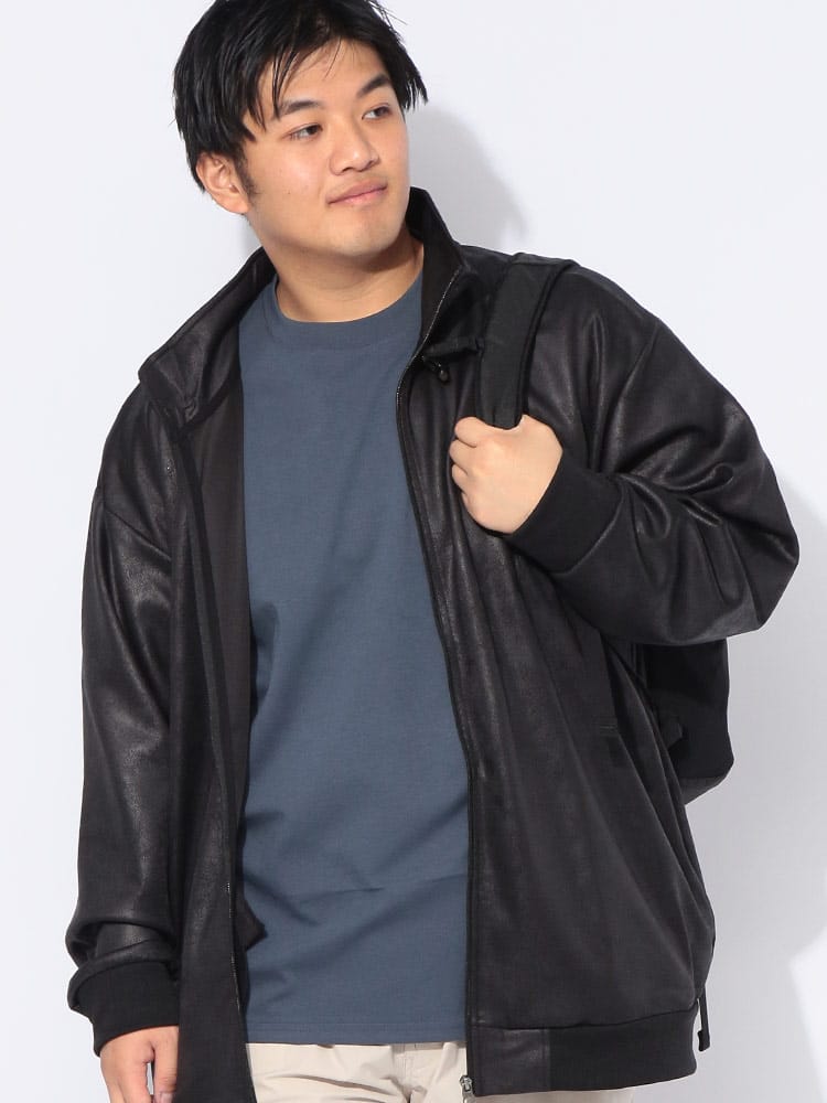 ジャケット メンズ 大きいサイズ フルジップ スタンド ブルゾン アウター ジップ 春 秋
